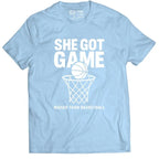 She Got Game - T-Shirt - Light BlueBigger Than BasketballEstaliosFitsku-50786057552169