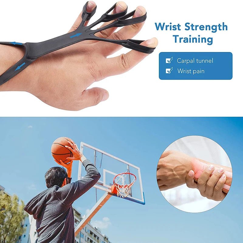 Silicone Hand Grip Device Finger Exercise Hand Strengthener Stretcher Hand Trainer Rehabilitation Training Equipment Muscle Tool.