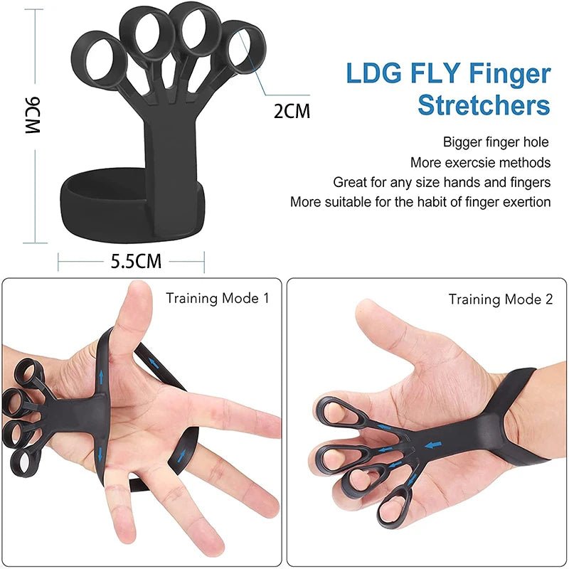 Silicone Hand Grip Device Finger Exercise Hand Strengthener Stretcher Hand Trainer Rehabilitation Training Equipment Muscle Tool.