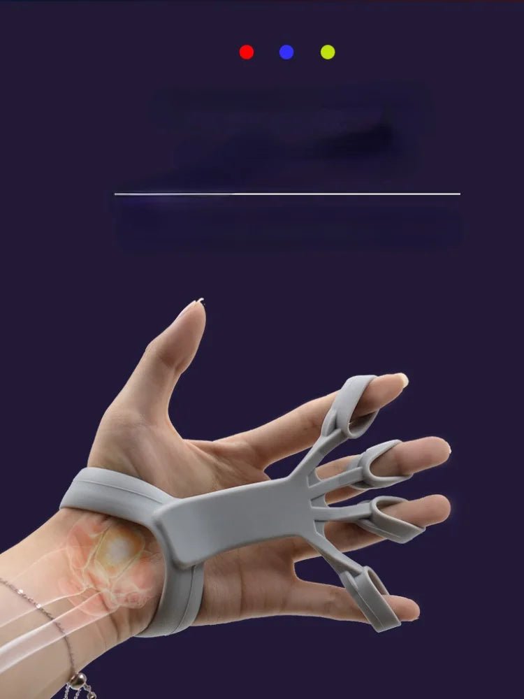 Silicone Hand Grip Device Finger Exercise Hand Strengthener Stretcher Hand Trainer Rehabilitation Training Equipment Muscle Tool.