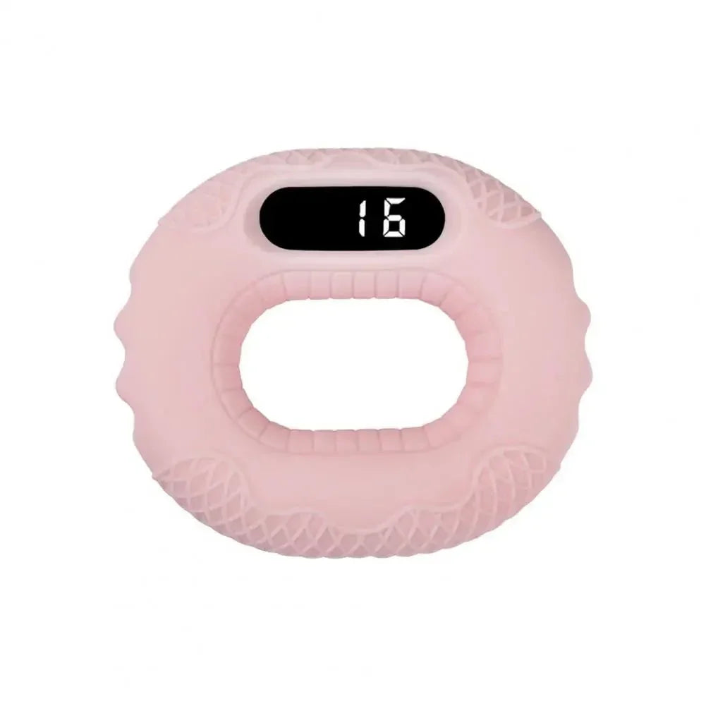 Silicone Hand Grip Trainer Ring LCD Display Bluetooth Remote APP Page Turner Forearm Finger Training Hand Grip Strengthener.