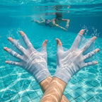 Half-Finger Swim Paddle Gloves – Silicone Pool Training Fins