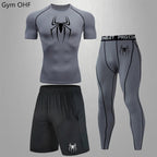 Spider Men's Tracksuit Compression Sport Suit Gym Fitness Clothes Running Jogging Sport Wear Training Exercise Workout RashgardEstaliosFitEstaliosFit184449591;2026057;1778180404vGilj