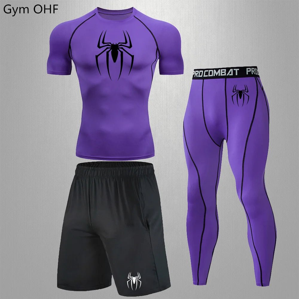 Spider Men's Tracksuit Compression Sport Suit Gym Fitness Clothes Running Jogging Sport Wear Training Exercise Workout RashgardEstaliosFitEstaliosFit184449613;2026057;1778180404ei6mb