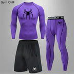 Spider Men's Tracksuit Compression Sport Suit Gym Fitness Clothes Running Jogging Sport Wear Training Exercise Workout RashgardEstaliosFitEstaliosFit184449613;2026057;1778180404ei6mb