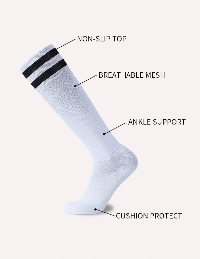 Striped Athletic Over the Calf Sports Socks for All AgesEstaliosFitEstaliosFit184218021;2026052;1777703556KWNRM