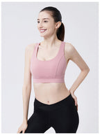 Summer oversized adjustable breastplate integrated chest pad yoga beauty back bra fitness fitness and sports bra for women.