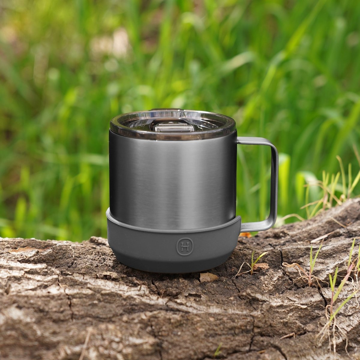 Titanium Grey camp mug - Metallic Grey 10 OZHYDY® Reusable Water Bottles With InfuserCamp MugEstaliosFitCMTI_P433U