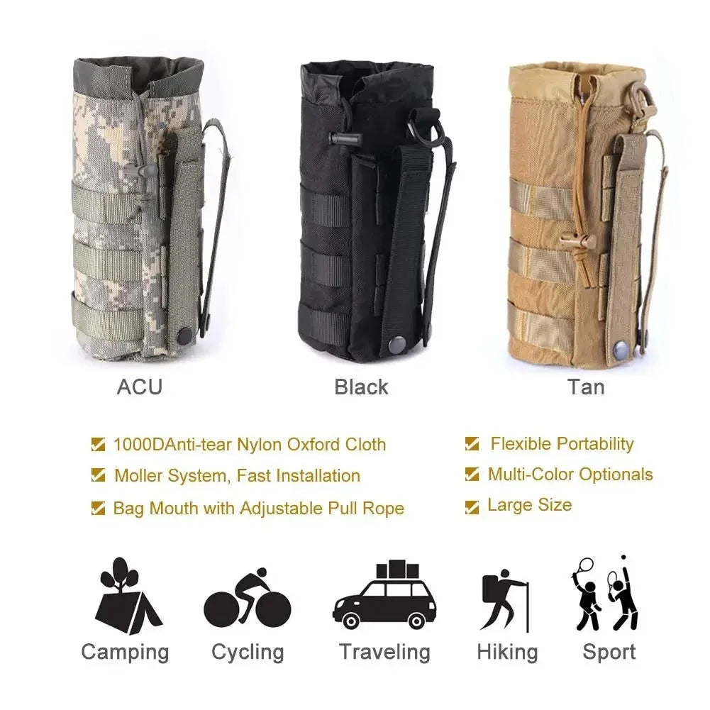 Travel Sports Mesh Water Bottles Pouch Bag, Tactical Drawstring Molle Water Bottle Holder Tactical Hydration Carrier PouchesEstaliosFitEstaliosFit183652437;20260421;1776809389jvPCI