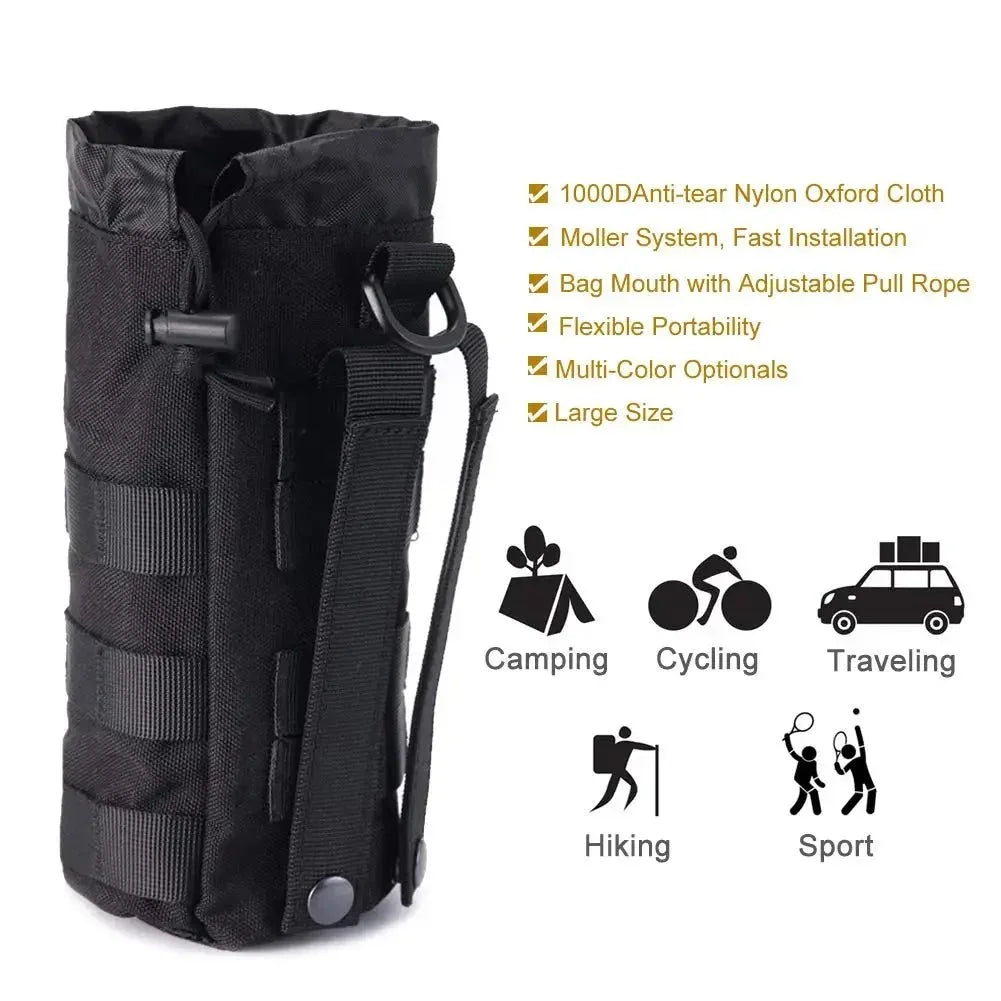 Travel Sports Mesh Water Bottles Pouch Bag, Tactical Drawstring Molle Water Bottle Holder Tactical Hydration Carrier PouchesEstaliosFitEstaliosFit183652437;20260421;1776809389jvPCI