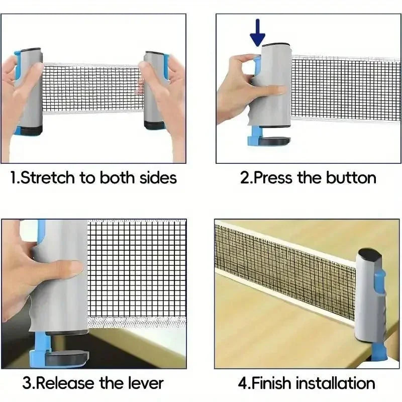 Universal Retractable Ping Pong Net Portable Table Tennis Training Net Rack Anywhere Retractable Net Rack Exercise EquipmentsEstaliosFitEstaliosFit183652050;20260421;1776809355DTQXR