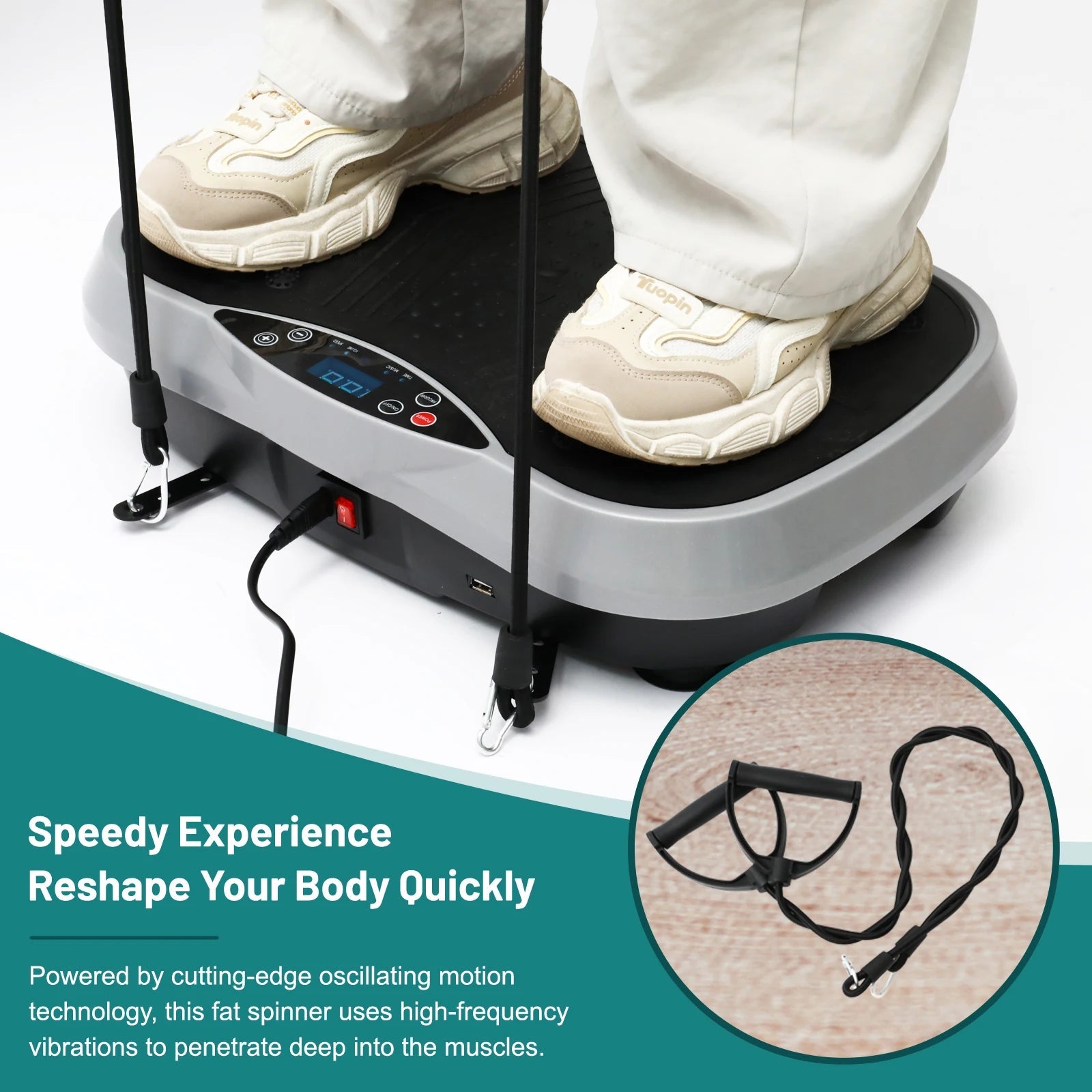 Vibration Plate Exercise Machine Fat - Burning Home Fitness Fat Slinger Shaping Whole Body Workout Portable Fitness EquipmentEstaliosFitEstaliosFit184448185;2026057;1778180242JPxE0