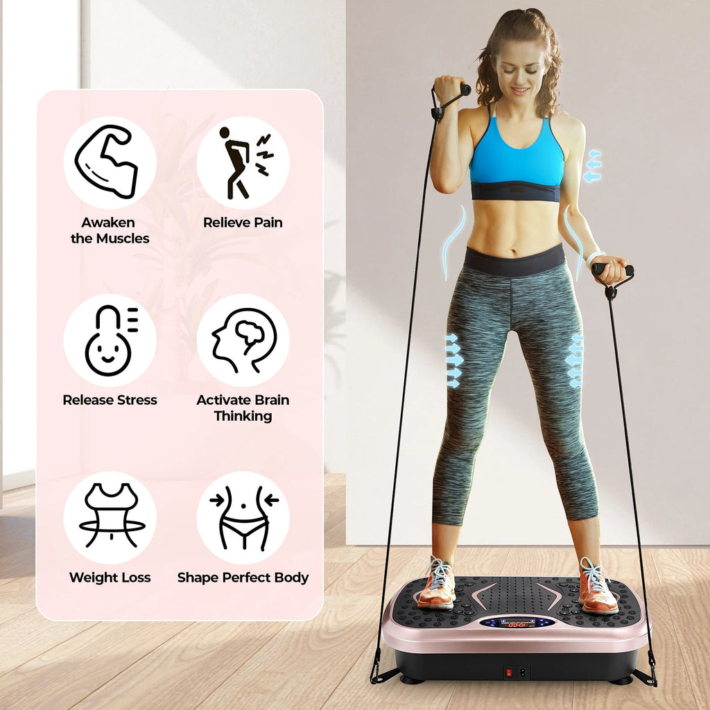 Vibration Plate Exercise Machine – With Resistance Bands