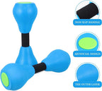 Water Dumbbells Aquatic Exercise Pool Fitness Equipment Blue Foam Water Aerobic Exercise Fitness Equipment.