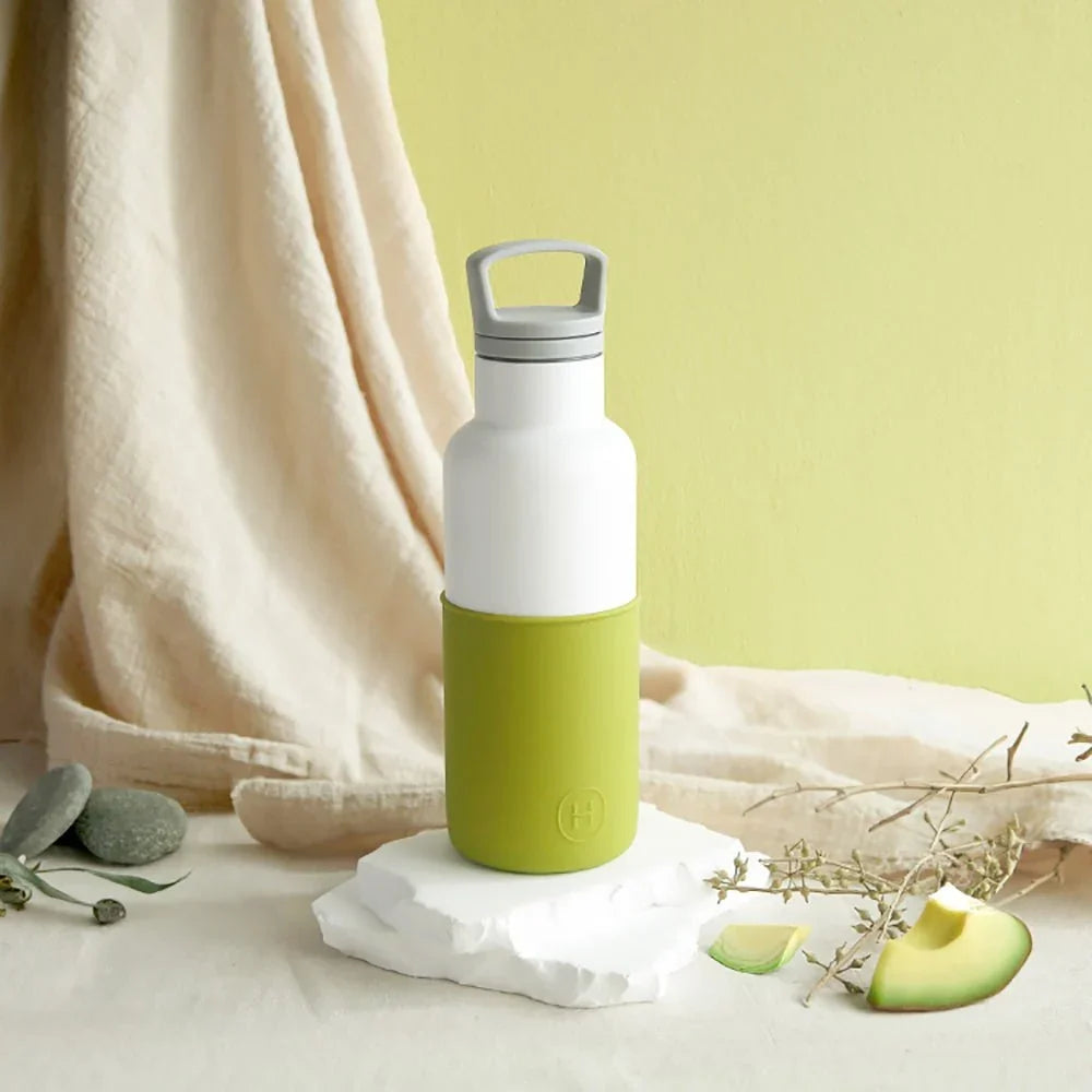 White - Avocado 16 OzHYDY® Reusable Water Bottles With InfuserBottleEstaliosFitBWS_P3975US