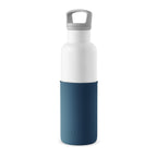 White - Navy Blue 20 OzHYDY® Reusable Water Bottles With InfuserBottleEstaliosFitBW_P302U