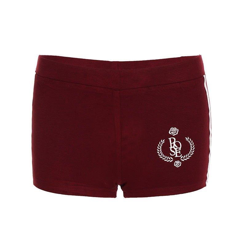Women's Letter Print Yoga Shorts.