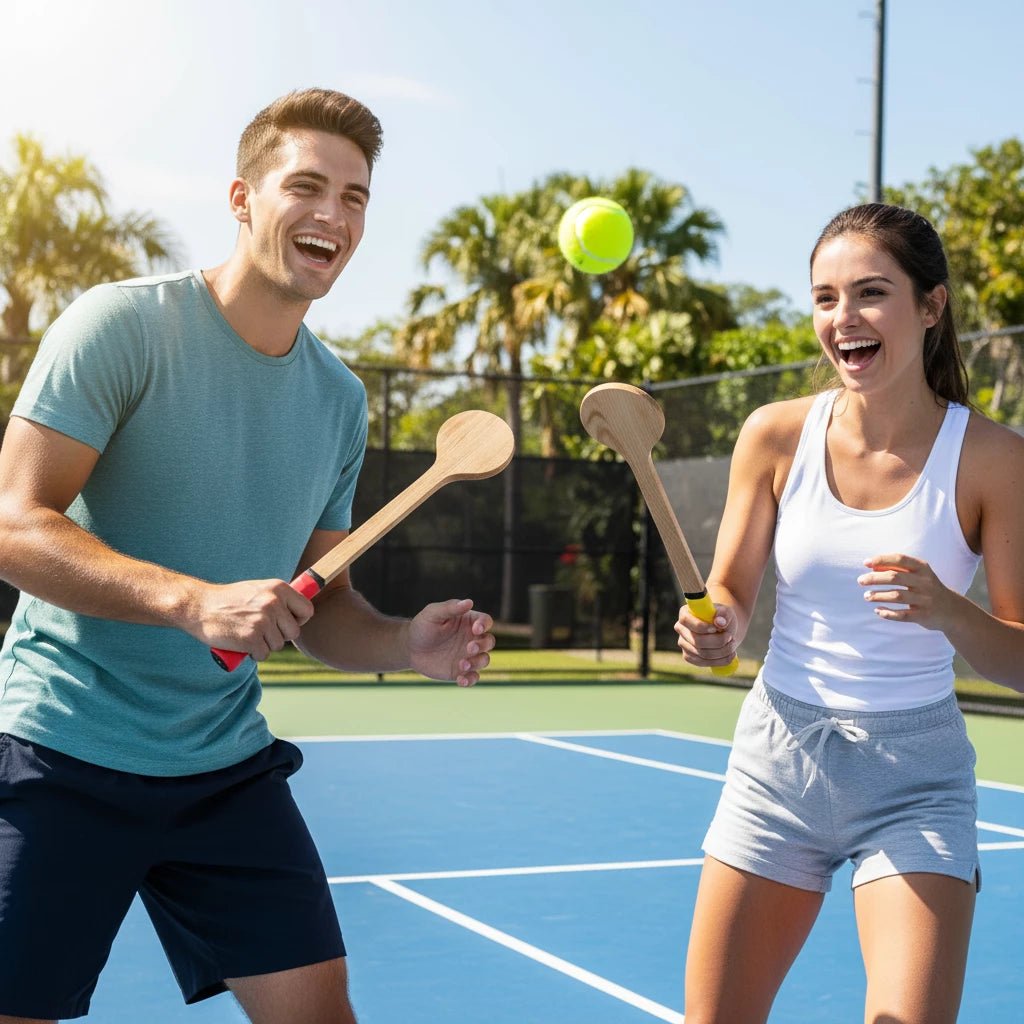 Tennis Swing Trainer – Wooden Sweet Spot Racket