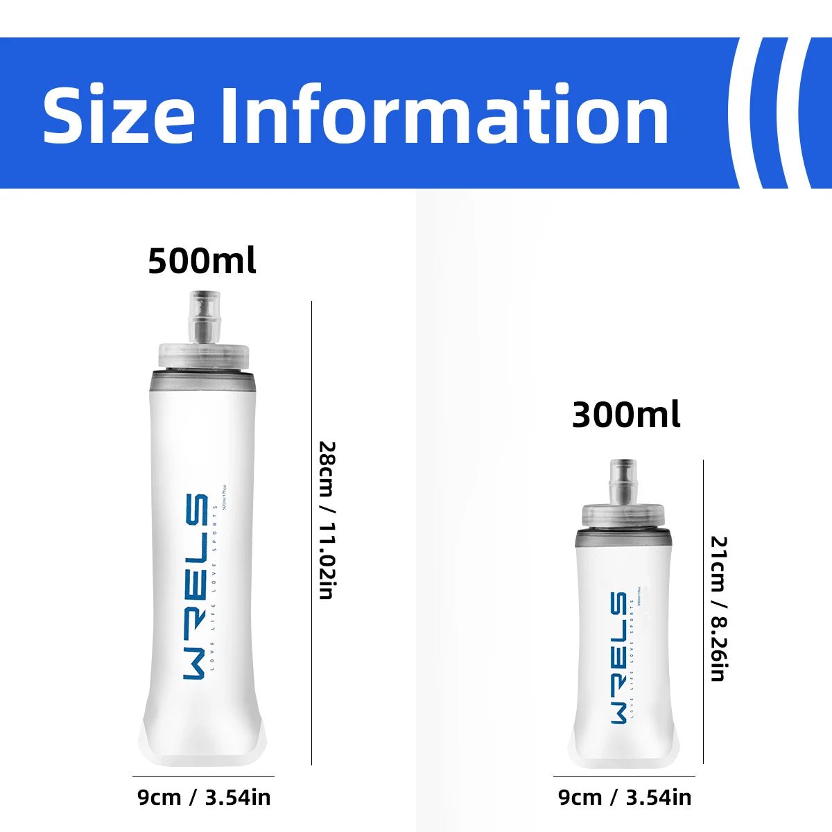 WRELS Sports Water Bottles BPA - Free Collapsible Soft Flask Running Camping Hiking Hydro Flask Soft Water Bottle for HydrationEstaliosFitEstaliosFit183652201;20260421;1776809361xPbkT
