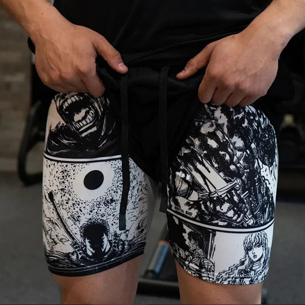 Y2K Summer Men Streetwear Anime Berserk Oversize Active Athletic Gym Short Pants Training Fitness Workout Track Shorts ClothesEstaliosFitEstaliosFit184448869;2026057;1778180350Oq83n